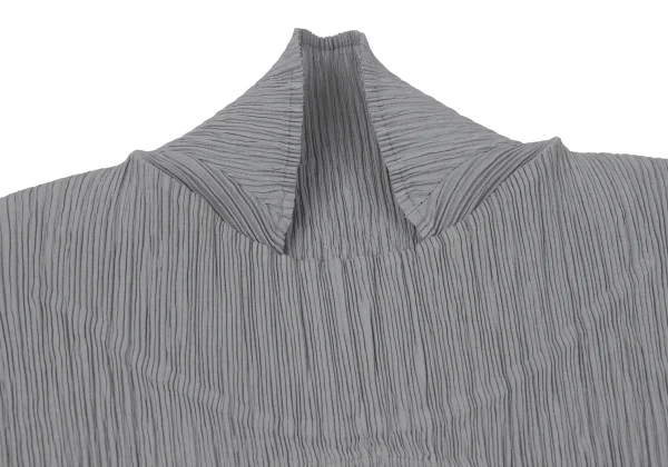 ISSEY MIYAKE Circle Embossed Neck Design Pleated T Shirt K-170252_004