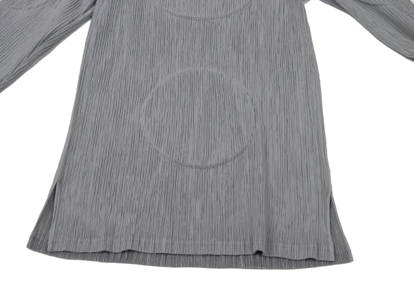 ISSEY MIYAKE Circle Embossed Neck Design Pleated T Shirt K-170252_009