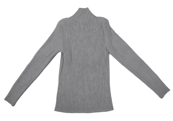 ISSEY MIYAKE Circle Embossed Neck Design Pleated T Shirt K-170252_011
