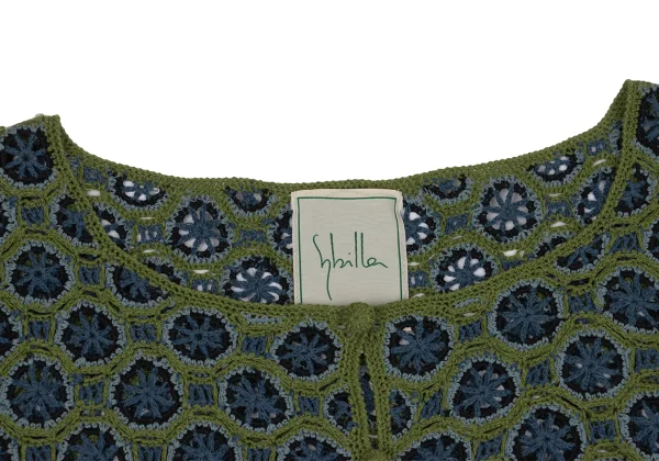 Sybilla Cotton Rayon Lace Knit Cardigan K-170255_004