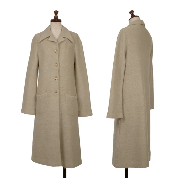 Sybilla Wool Blend Button-design Knit Coat Beige 40 K-170256_001