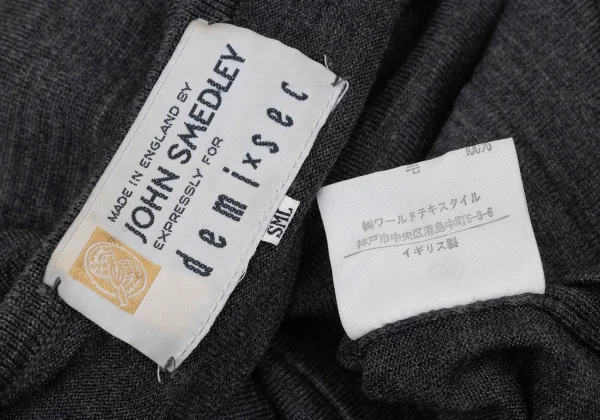 JOHN SMEDLEY demi×sec Wool V-Neck knit Top K-170258_010