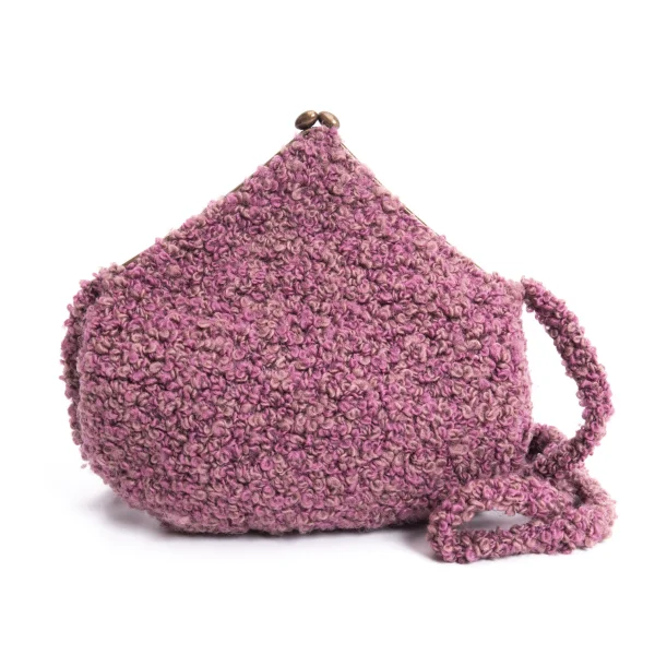 Sybilla Tweed Clasp Shoulder Mini Pouch Pink  K-170260_001