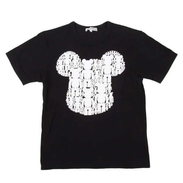 COMME des GARCONS×MEDICOM TOY Bearbrick Print T Shirt Black,White S K-170263_001
