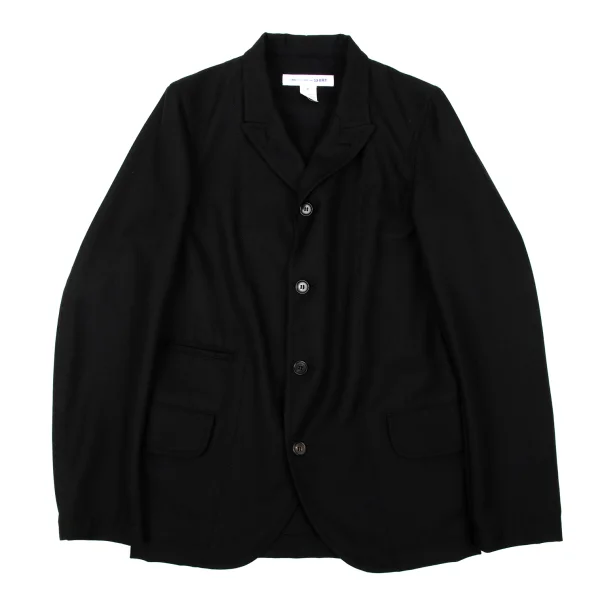 COMME des GARCONS SHIRT Poly Wool Peaked Lapel Jacket Black XS K-170265_001