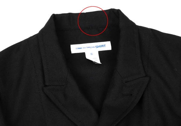 COMME des GARCONS SHIRT Poly Wool Peaked Lapel Jacket K-170265_003