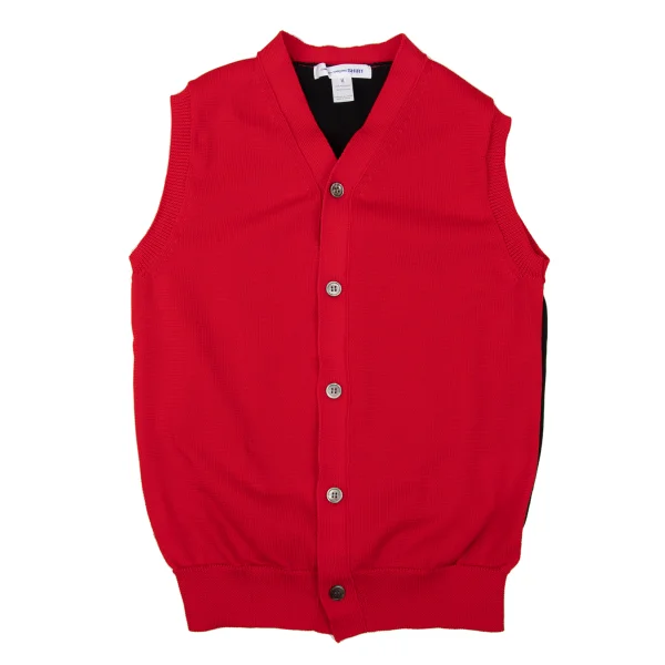 COMME des GARCONS SHIRT Poly Bicolor Knit Vest Red,Black M K-170267_001