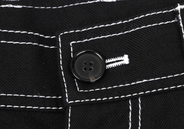 COMME des GARCONS SHIRT Poly Wool White Stitch Wide Tapered Pants K-170268_003