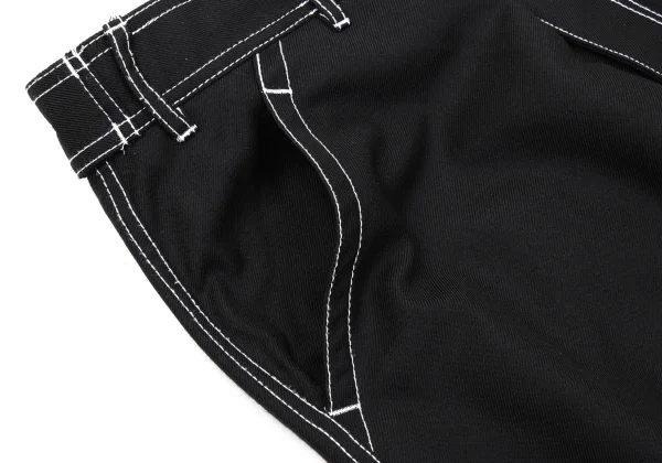 COMME des GARCONS SHIRT Poly Wool White Stitch Wide Tapered Pants K-170268_005