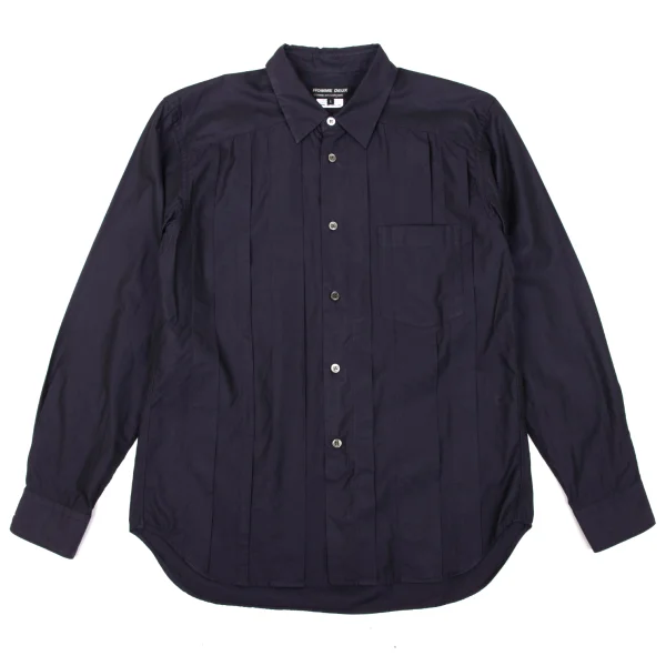 COMME des GARCONS HOMME DEUX Cotton Tuck Design Long Sleeve Shirt Purple S K-170269_001