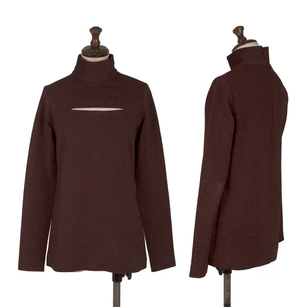 ROMEO GIGLI Front Cutting Design Glitter Top Bordeaux 9T K-170276_001