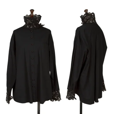 ROMEO GIGLI Glitter Lace Switching Shirt