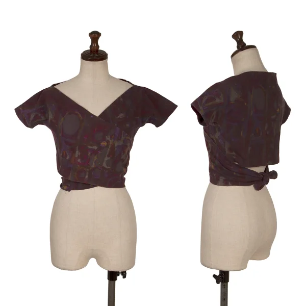 ROMEO GIGLI Graphic Short Sleeve Bolero Purple 9T K-170282_001