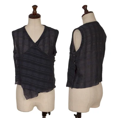 ROMEO GIGLI Cotton Linen Wrap Vest