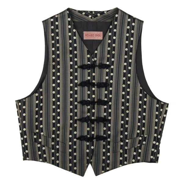 ROMEO GIGLI Silk Poly Stripe Dot Vest K-170284_002