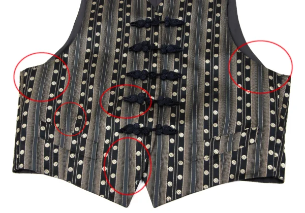 ROMEO GIGLI Silk Poly Stripe Dot Vest K-170284_006
