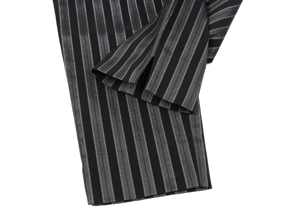 ROMEO GIGLI Cotton Blend Stretch Stripe High-waist Pants K-170287_005