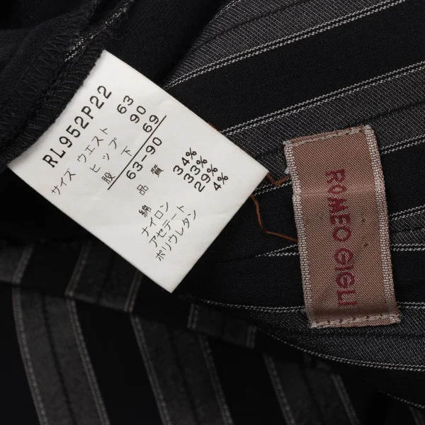 ROMEO GIGLI Cotton Blend Stretch Stripe High-waist Pants K-170287_010
