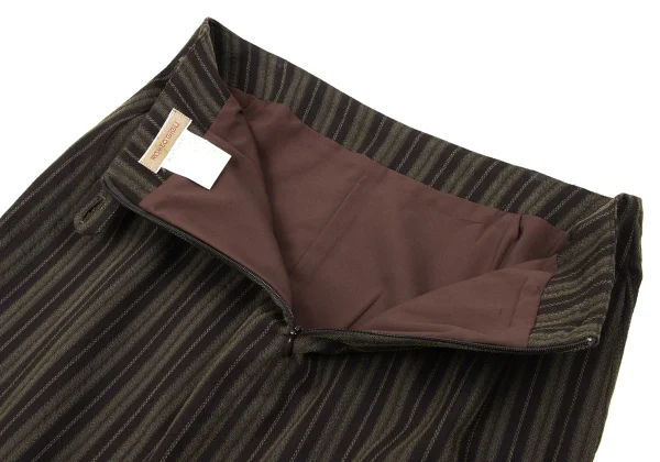 ROMEO GIGLI Wool Nylon Stretch Striped Skirt K-170288_008
