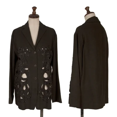 ROMEO GIGLI Beaded Cutout Design Jacket