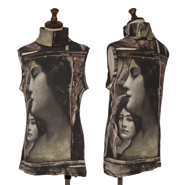 入手困難✨ ジャンポールゴルチエ トップス ノースリーブ グラフィックデザイン ジャンポールゴルチエファムJean Paul GAULTIER FEMME フェイス