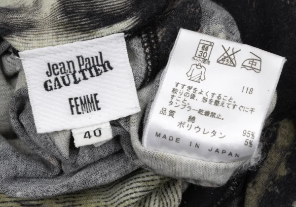 Jean Paul GAULTIER FEMME Face Print Turtleneck Sleeveless Top K-170295_014