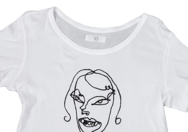Y's Drawing Face Print T Shirt K-170299_002