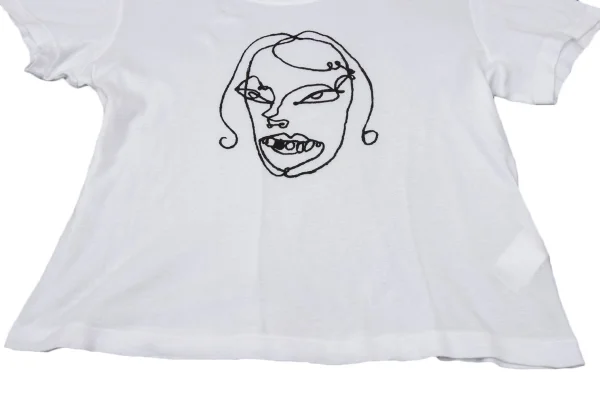 Y's Drawing Face Print T Shirt K-170299_007