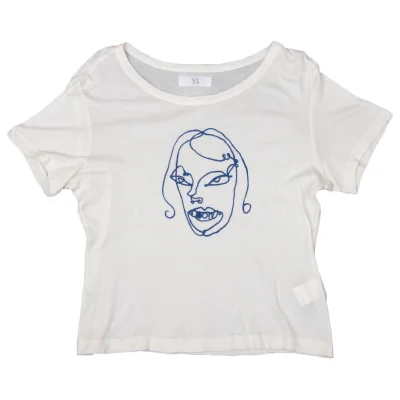 Y's Drawing Face Print T Shirt