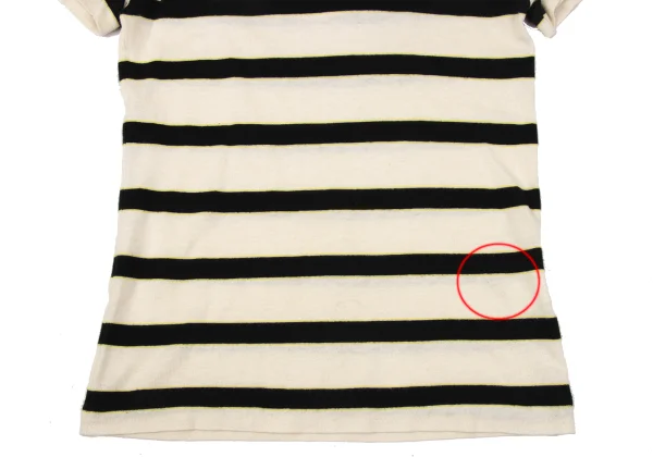 Y's Cotton Linen Striped T-shirt K-170301_005