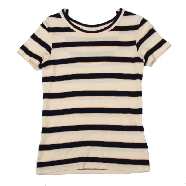 Y's Cotton Linen Striped T-shirt K-170302_002