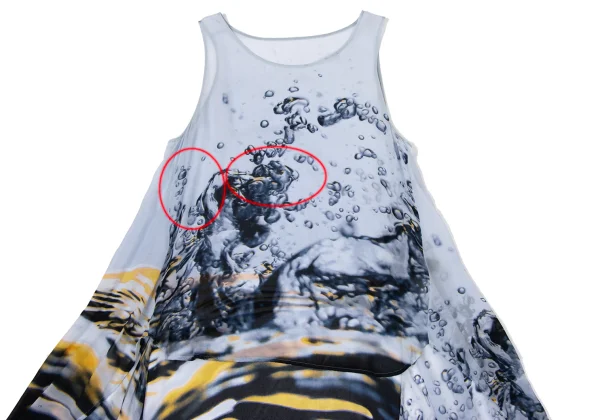 Y's Cupro Water Transfer Print Flare Tank Top K-170303_003