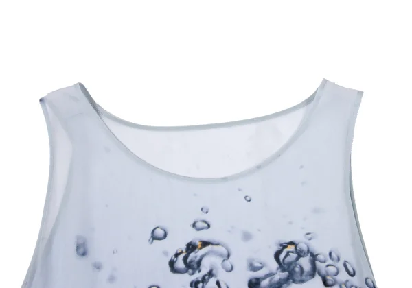 Y's Cupro Water Transfer Print Flare Tank Top K-170303_006