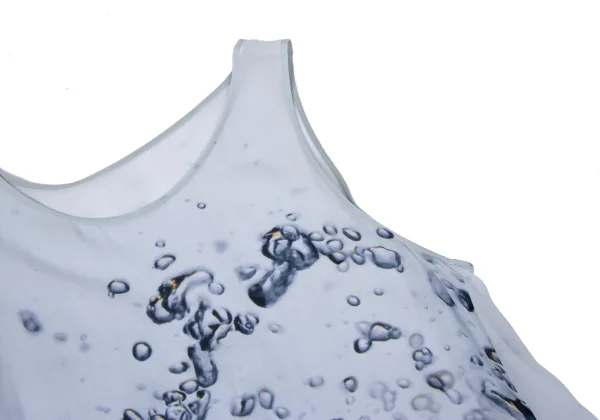 Y's Cupro Water Transfer Print Flare Tank Top K-170303_007