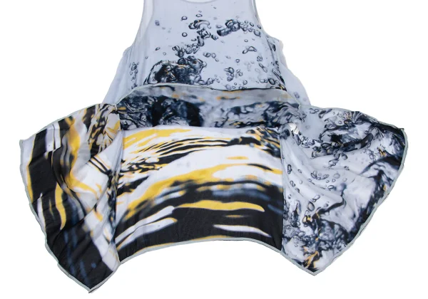 Y's Cupro Water Transfer Print Flare Tank Top K-170303_011