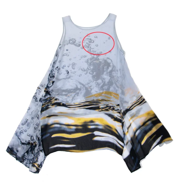 Y's Cupro Water Transfer Print Flare Tank Top K-170303_012