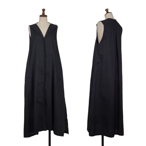 Y's BORN PRODUCT Cotton Back Dart Sleeveless Dress Navy 1 K-170305_001