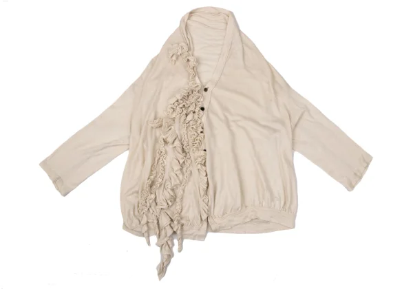Y's Cotton Blend Frill Cardigan K-170307_002