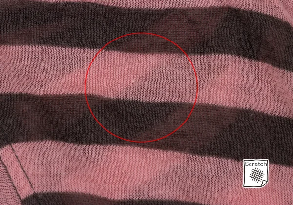 Y's Cotton Wool Stripe Buttonless Cardigan K-170308_004