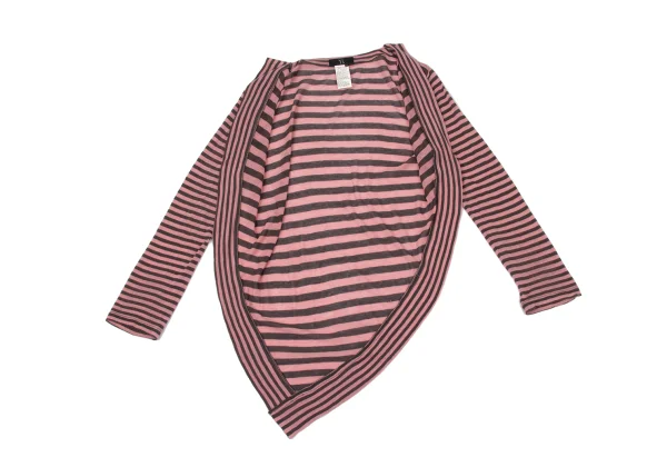 Y's Cotton Wool Stripe Buttonless Cardigan K-170308_010