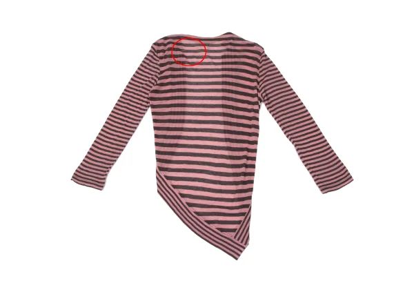 Y's Cotton Wool Stripe Buttonless Cardigan K-170308_011