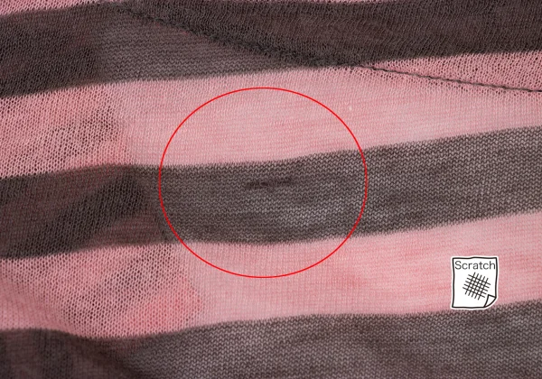 Y's Cotton Wool Stripe Buttonless Cardigan K-170308_012