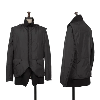 Y's Padding Sleeves Layered Wool Jacket