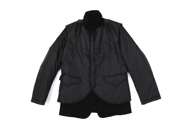 Y's Padding Sleeves Layered Wool Jacket K-170309_002