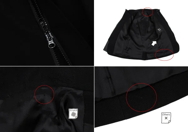 Y's Padding Sleeves Layered Wool Jacket K-170309_014