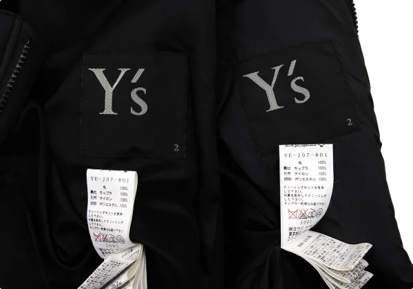 Y's Padding Sleeves Layered Wool Jacket K-170309_019