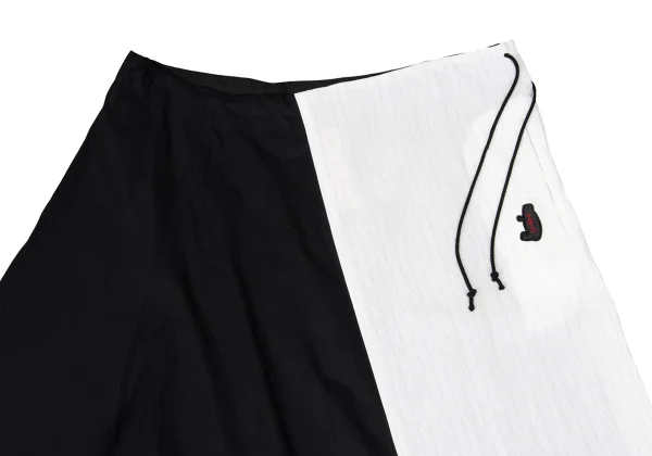Y's Gipsy Stripe Switching Asymmetry Dropped Crotch Pants K-170312_002