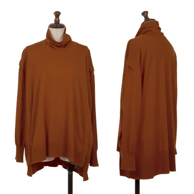 zucca Wool Switching Turtleneck Knit Sweater