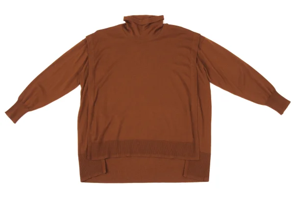 zucca Wool Switching Turtleneck Knit Sweater K-170314_002