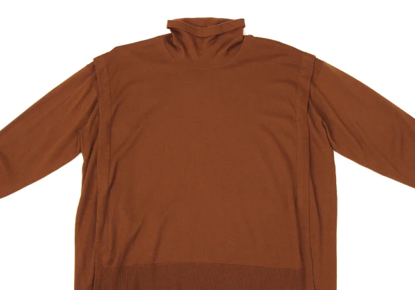 zucca Wool Switching Turtleneck Knit Sweater K-170314_003